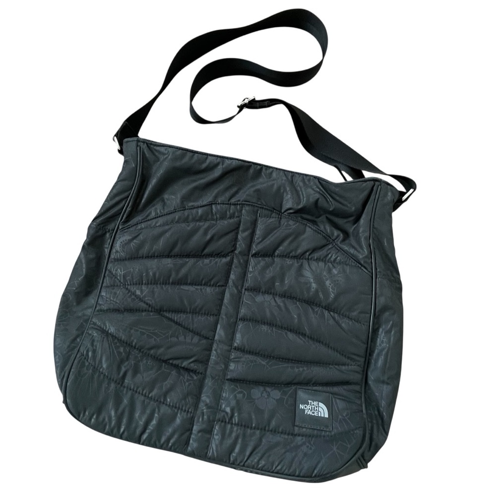 The North Face Bag Quilted Floral Puffer Sporty Medium Sized Shoulder Black